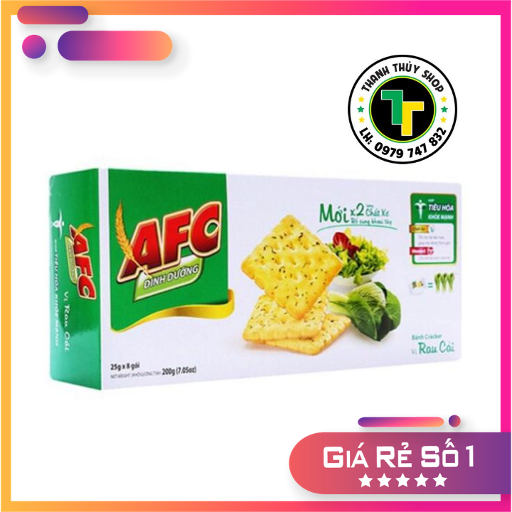 Bánh quy mặn AFC vị rau cải cực ngon ăn cực đã loại 200g