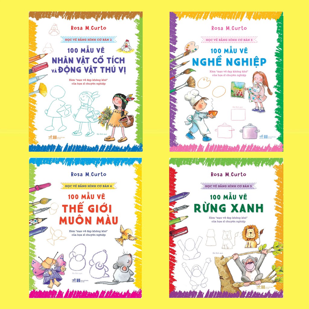 Những cuốn Sách dạy vẽ cơ bản cho trẻ em Phù hợp với mọi độ tuổi