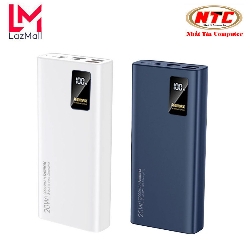 Pin dự phòng sạc nhanh Remax RPP-292 dung lượng 20000mAh QC 22.5W và PD 20W - tích hợp 4 cổng sạc ra/ 3 cổng sạc vào (2 màu tuỳ chọn) Nhat Tin Authorised Store