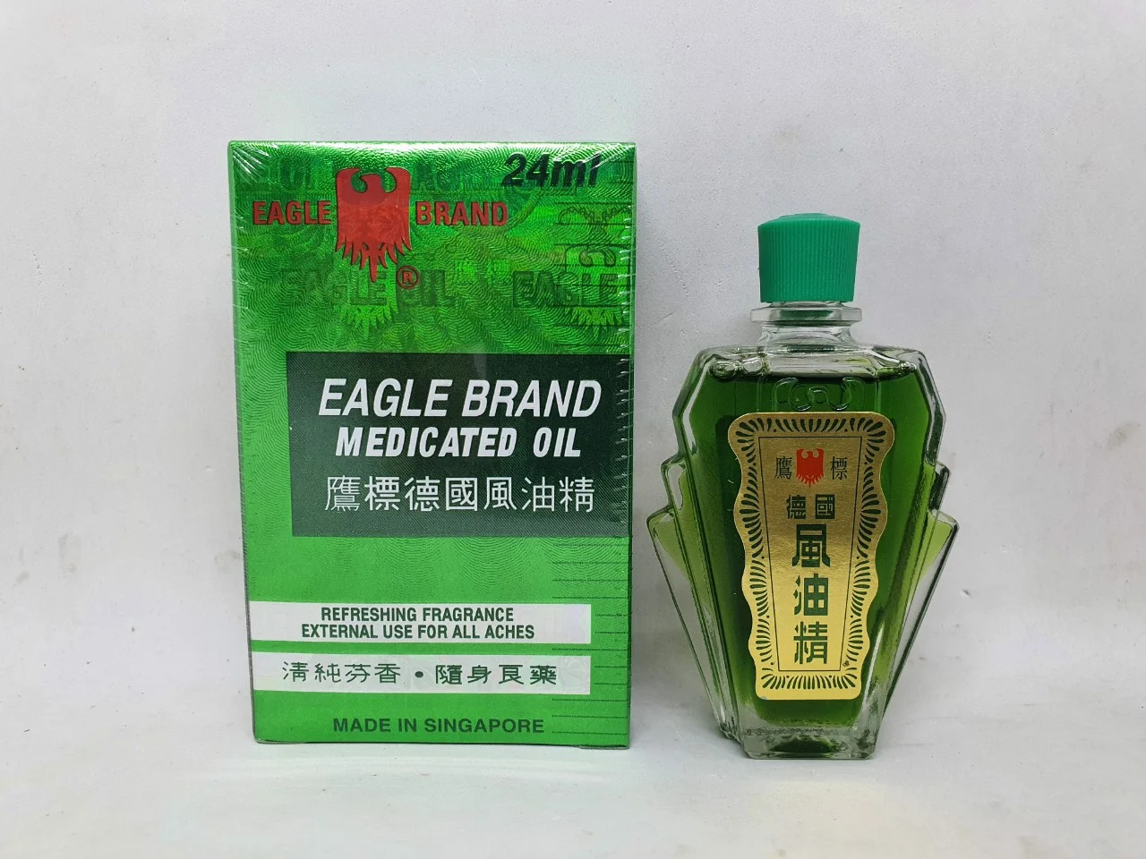 Dầu nước xanh con ó một nắp eagle brand hàng nội địa chính hãng singapore 24ml