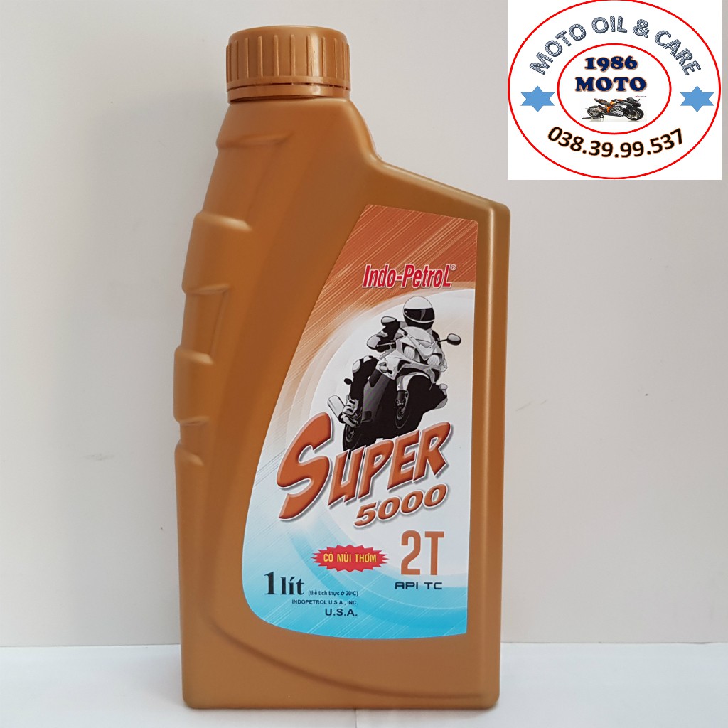 [HCM]Dầu nhớt thơm pha xăng 2 Thì Indo Petrol Super 5000 2T ( pha xăng có mùi thơm cho động cơ xăng xe máy 2 kì)