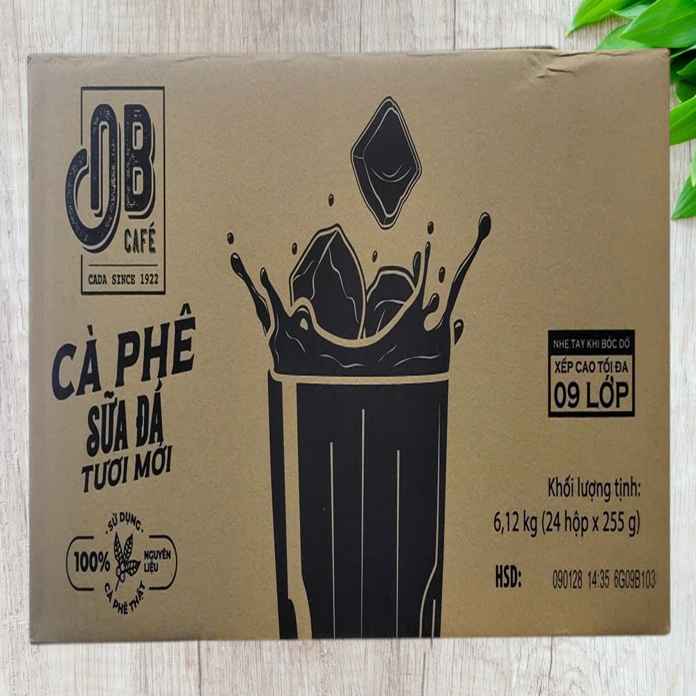 [THÙNG 24 HỘP x 255g] CÀ PHÊ SỮA ĐÁ TƯƠI MỚI ÔNG BẦU Fresh Iced Milk Coffee (HALAL)