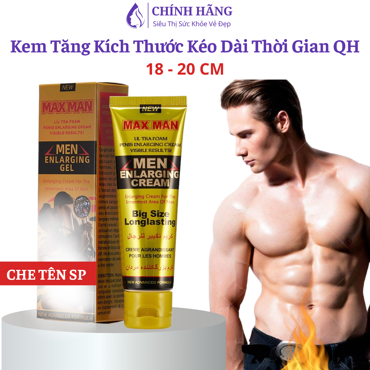 CHÍNH HÃNG Kem Tăng Kích Thước Cậu Nhỏ Kéo Dài Thời Gian "Yêu" Chống X.u.a.t Sớm Cho Các Cặp Đôi Hiệu Quả Lâu Dài 50G