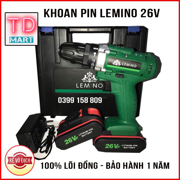 Máy khoan pin limino 26v 100 lõi đồng