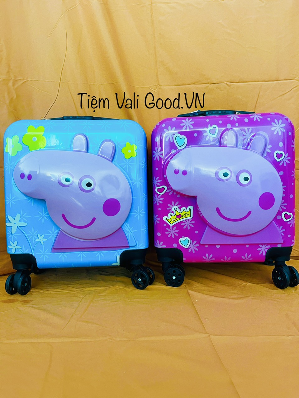 Chia sẻ: 0 vali kéo, vali em bé hoạ tiết 3d heo peppa