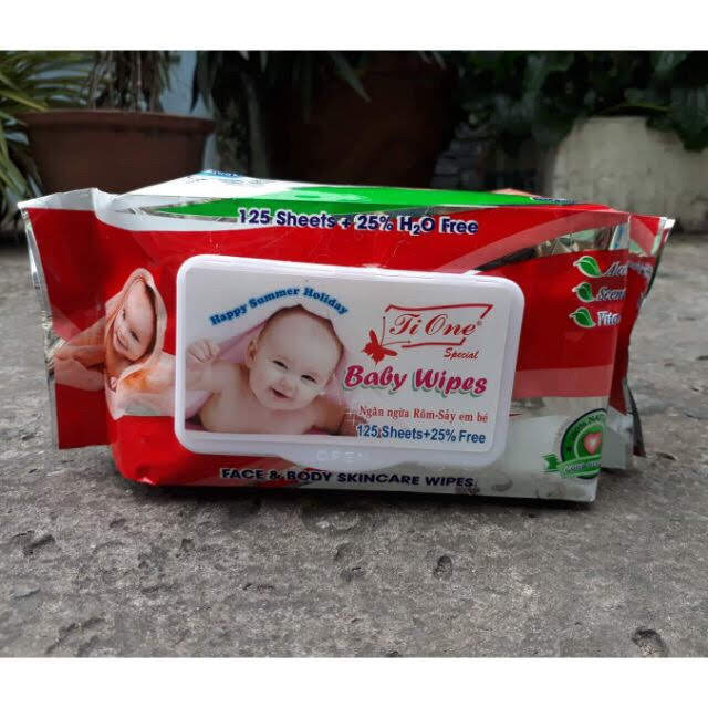 Chính hãng Combo 10 bịch Khăn giấy ướt Tione 125 tờ có mùi sieuchodaiphatvn