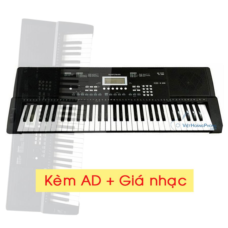 Đàn organ kurtzman kzm k200 kèm ad + giá nhạc - happylive shop