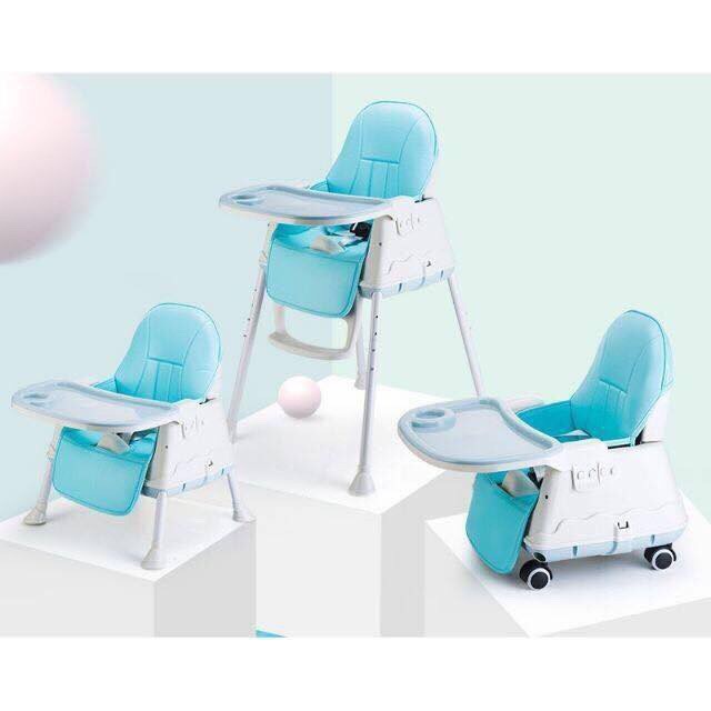 [XẢ KHO] Ghế Ăn Dặm Đa Năng Hanbei Đầy Đủ Phụ Kiện Đệm Và Bánh Xe, Sản Phẩm Chính Hãng, An Toàn Cho Bé, Màu Sắc Đáng Yêu - Anhlam Store