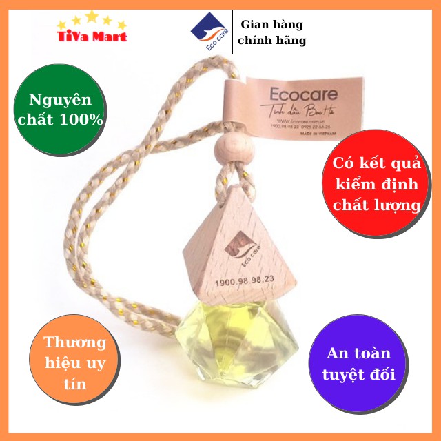 Tinh dầu nguyên chất ecocare 7ml quế - sả chanh - bạc hà - cam - bưởi