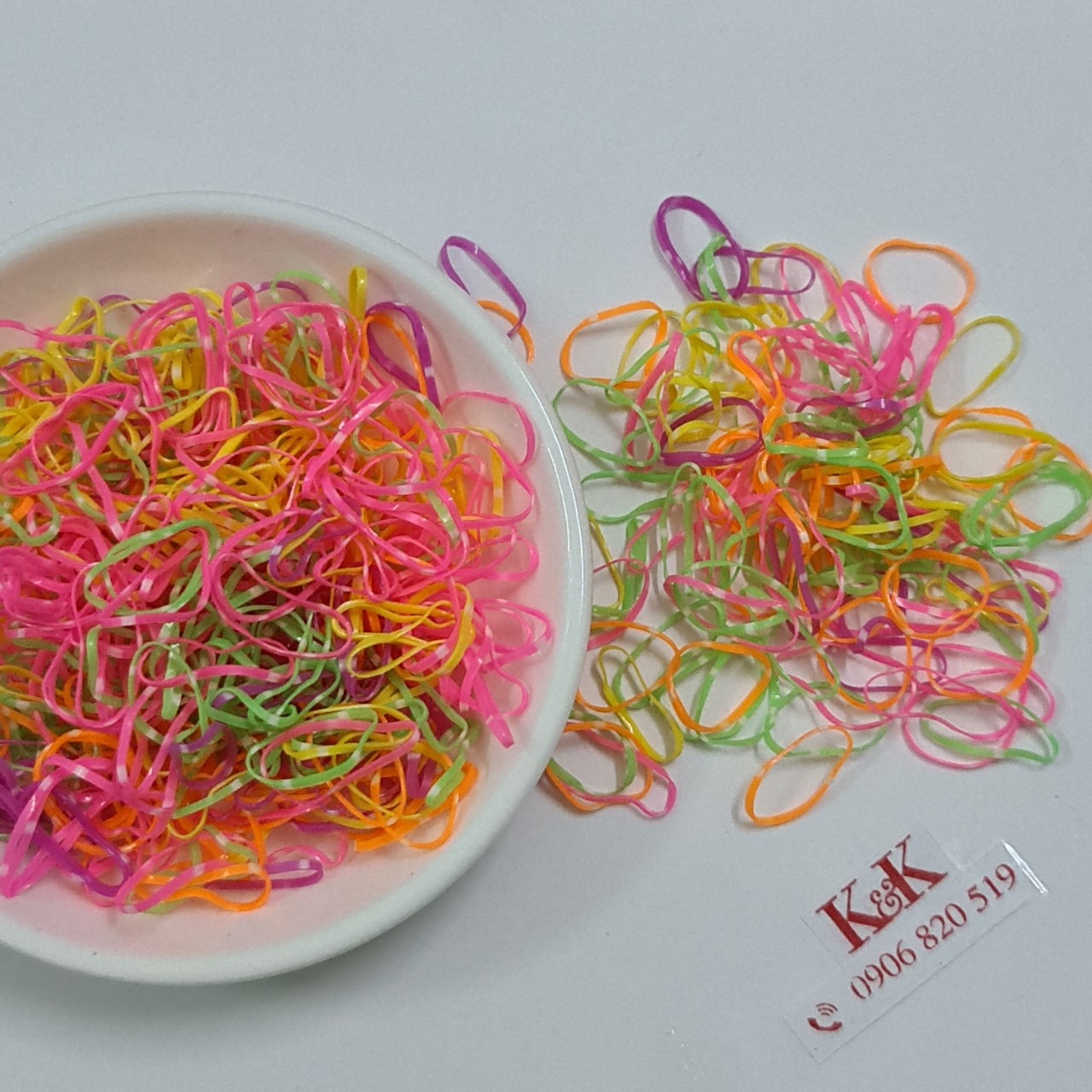 ❧k&k☙ thun cột tóc dẻo nhiều màu