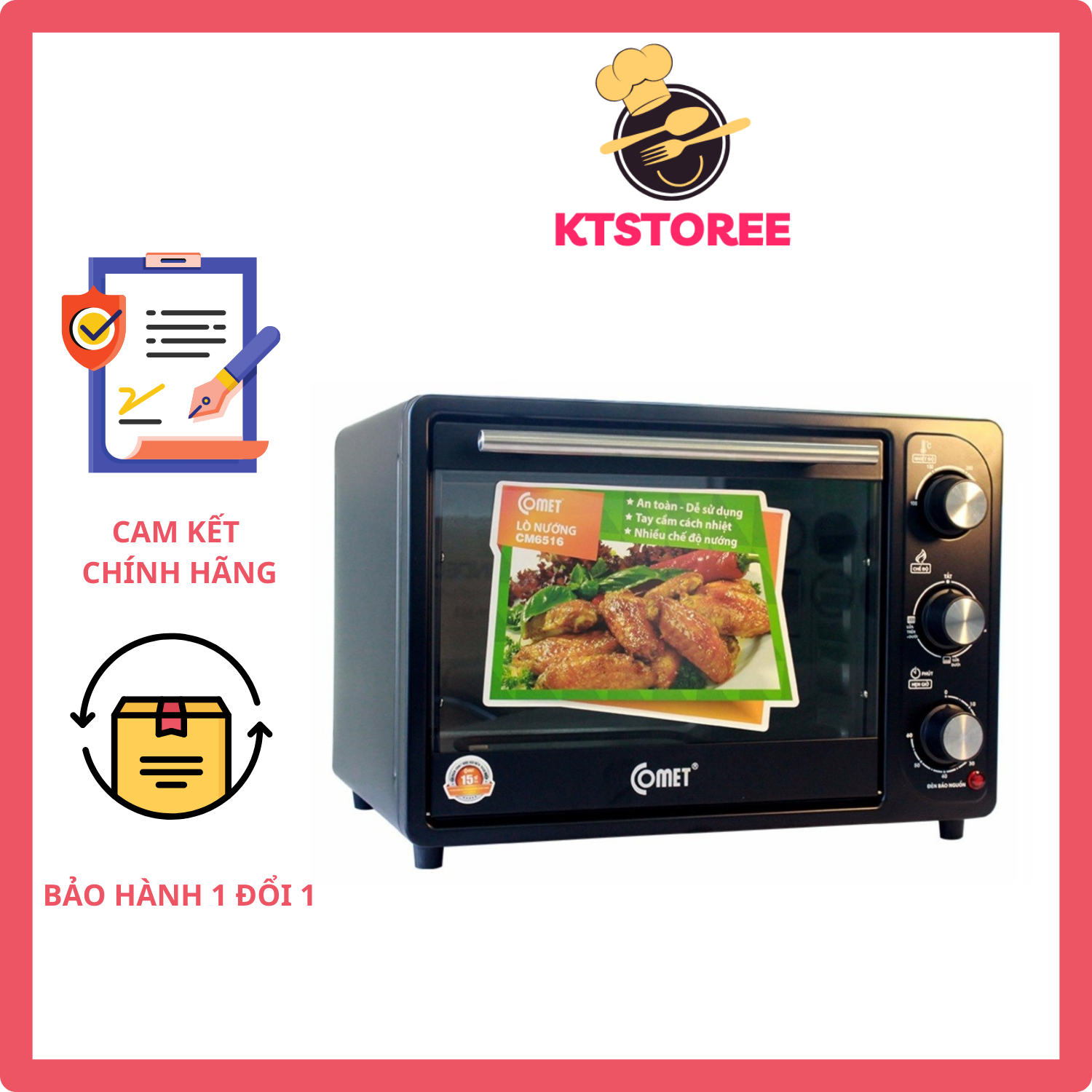 Lò nướng  điện Comet 6516 dung tích 18 lít công suất 1380W