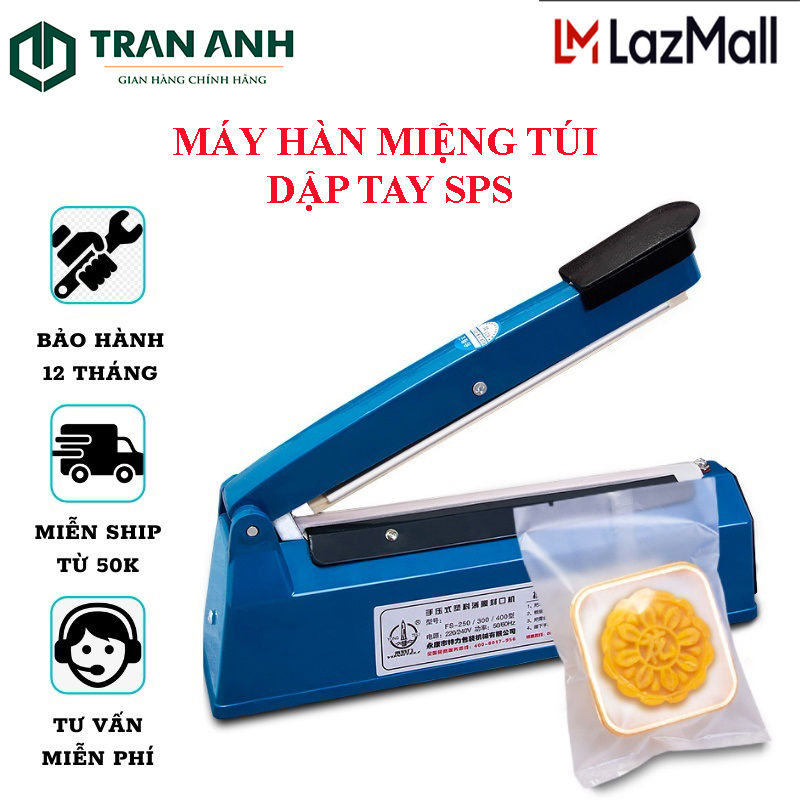 Máy hàn miệng túi ni lông dập tay 30cm PFS300 tặng kèm 1 thanh dây hàn nhiệt