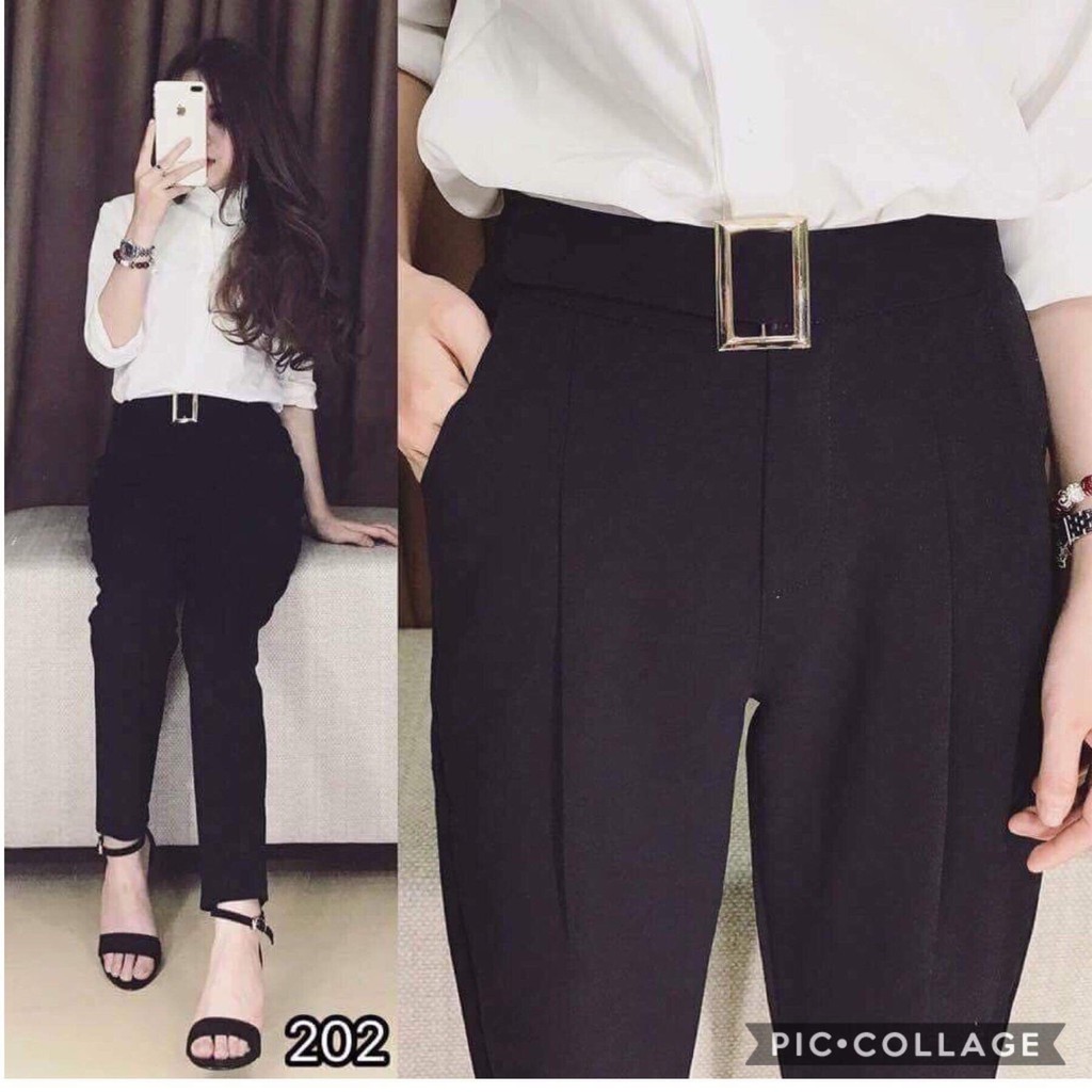 Quần baggy đai tròn,đai vuông, chất sạn co giãn tốt