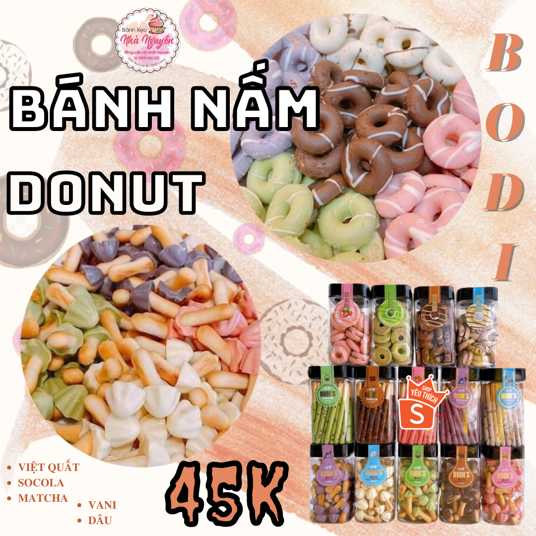 Bánh socola nấm / donut