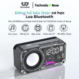 Loa không dây GOOJODOQ Bluetooth 5.3 Thiết kế kiểu dáng cơ học Màn hình LED hiển thị thời gian với đèn RGB