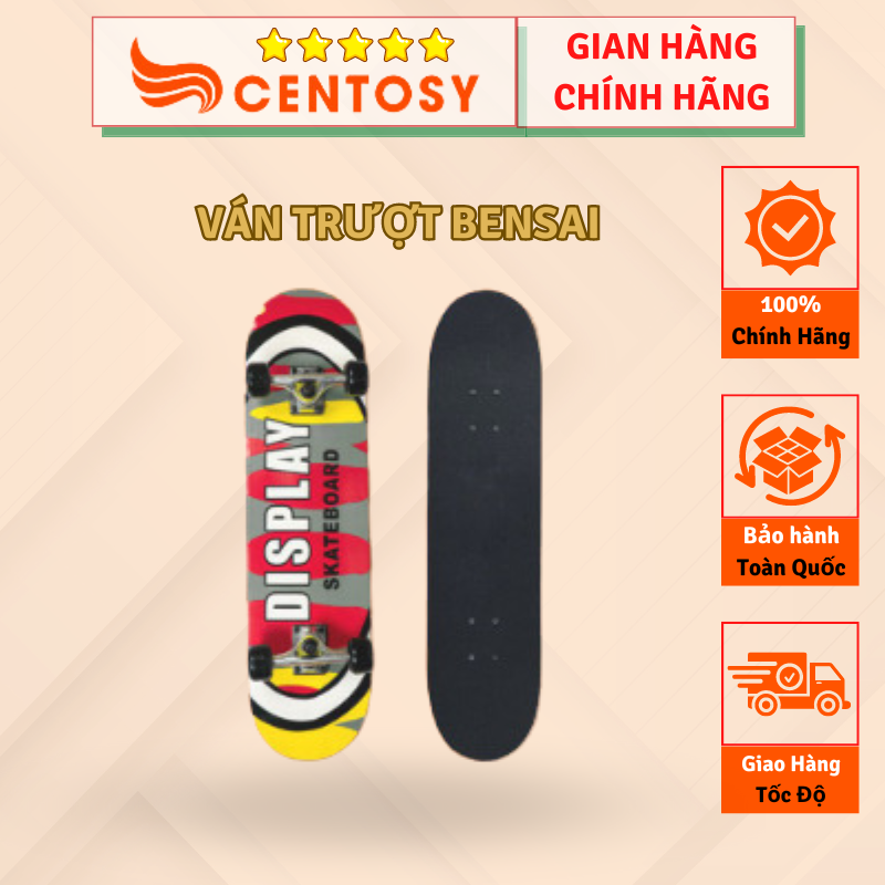 Ván Trượt Centosy Bensai In Hình Phong Cách, Mặt Nhám Chống Trơn