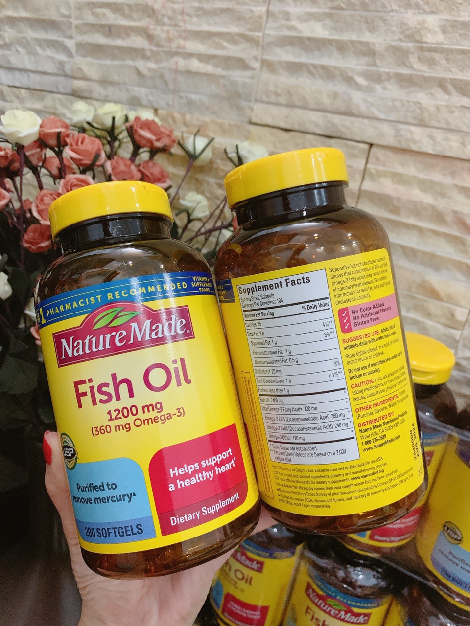 Dầu Cá Nature Made Fish Oil 1200mg Omega 3 Hộp 200 Viên