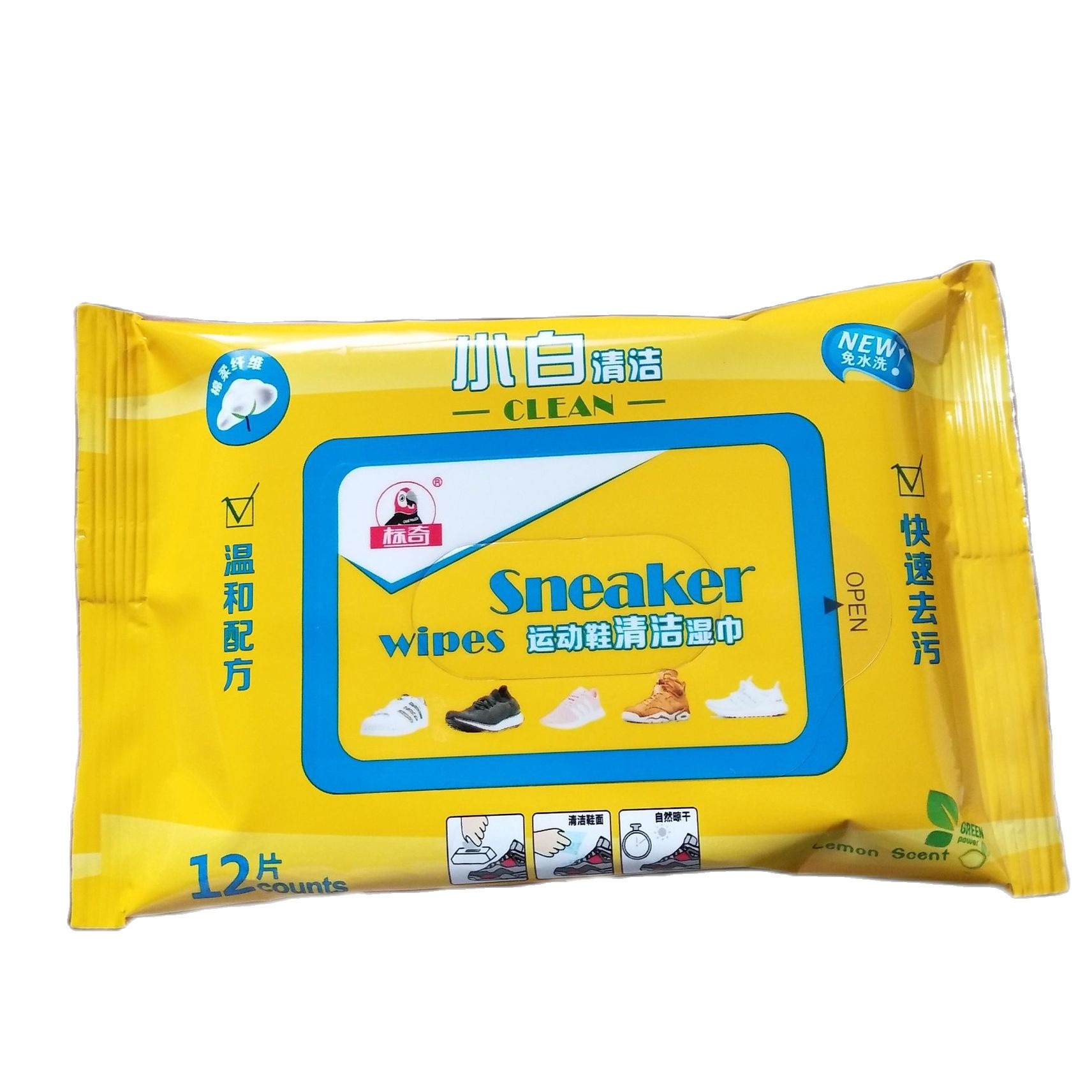 Khăn Lau Giày Đa Năng 1 Gói 12 Miếng - Khăn ướt vệ sinh giày chuyên dụng Giấy sneaker clean loại nhỏ bỏ túi tiện lợi