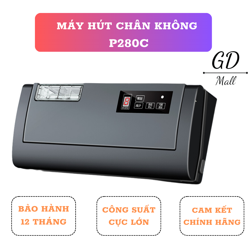 Máy hút chân không gia đình P280C, Máy hút chân không thực phẩm đa năng. Bảo Hành 12 tháng