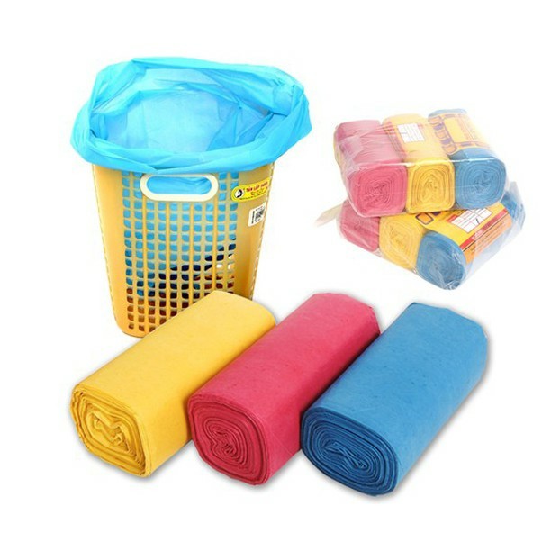 Combo 3 cuộn túi đựng rác túi nilon bao đựng rác sinh học tự phân hủy cuộn size 55x65cm