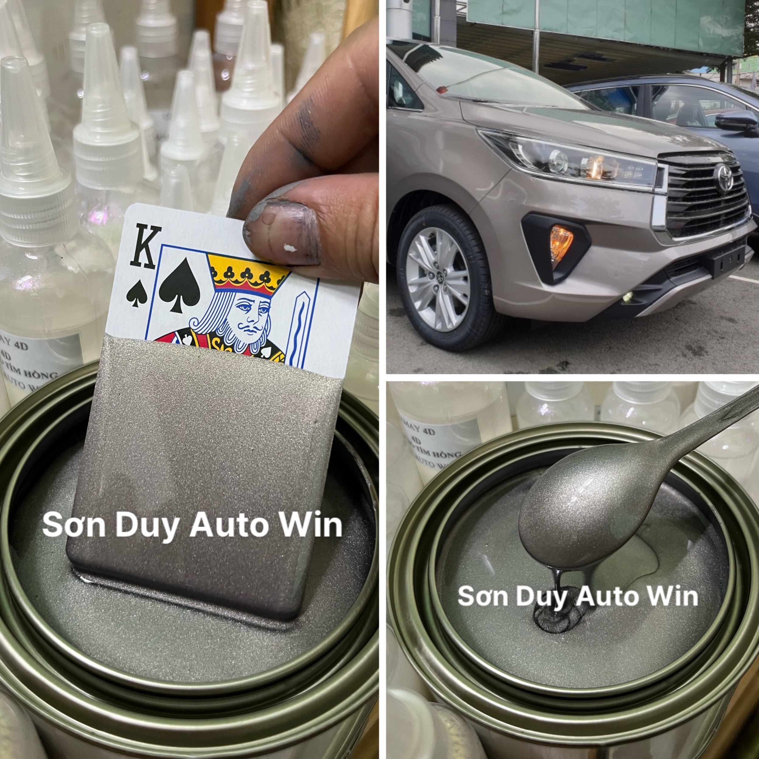 Màu đồng ánh kim 4v8 toyota innova 2018 - sơn ô tô 1k phủ bóng