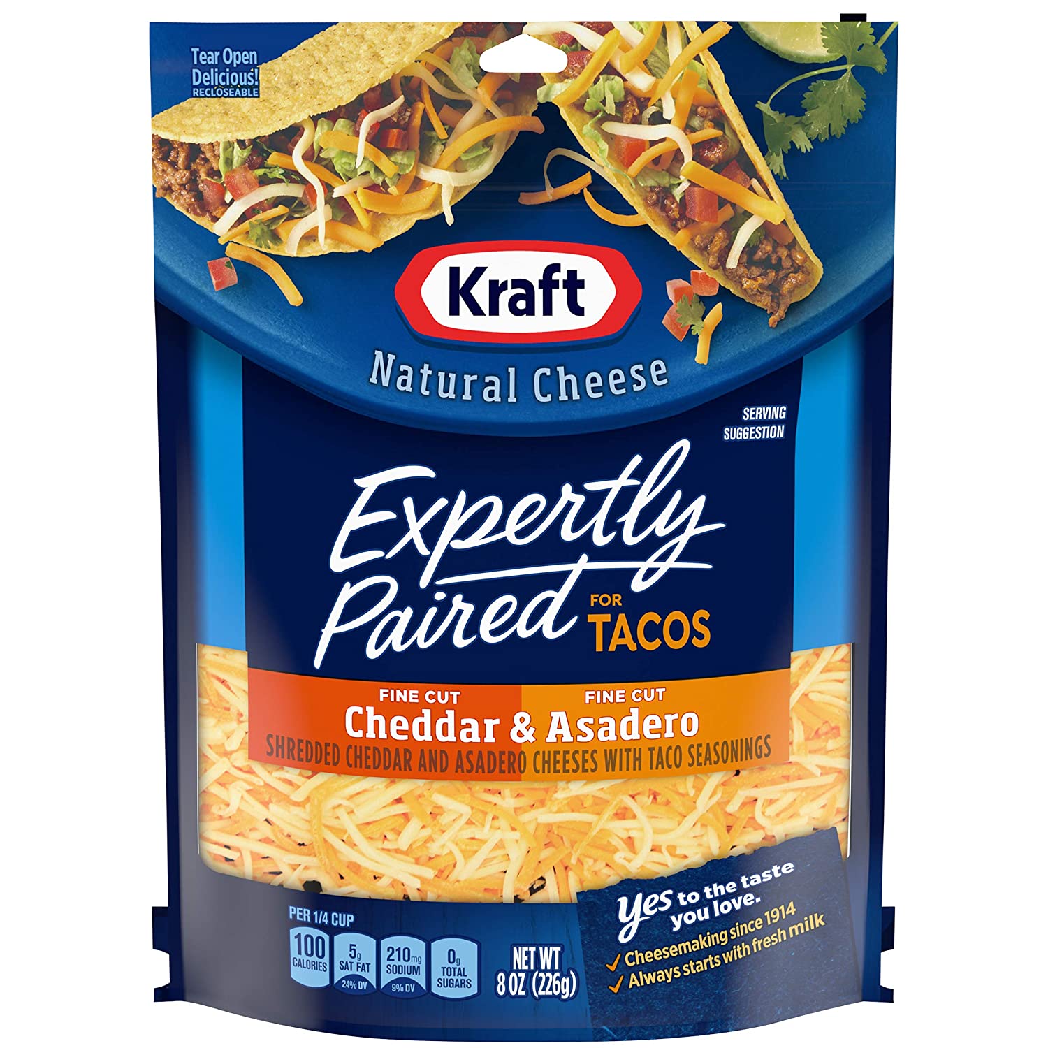 Phô mai sợi cho món mexican taco kraft finely shredded natural shredded cheese 226g