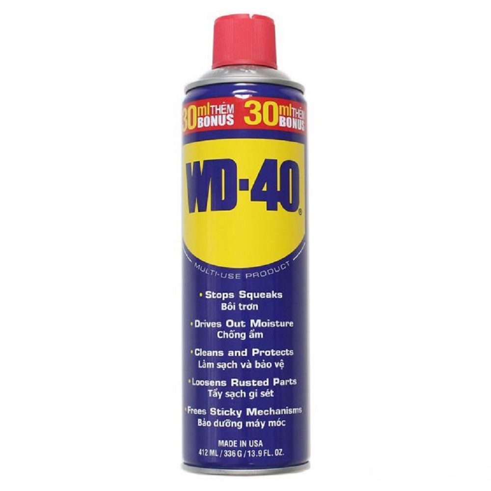 Chai Xịt Dầu Bôi Trơn Chống Rỉ Sét Ăn Mòn WD-40 412ml