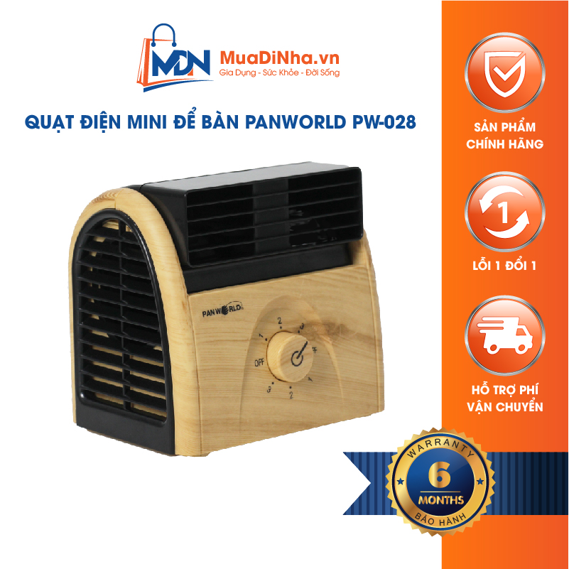 Quạt điện mini panworld pw-028 để bàn tiện lợi | muadinha