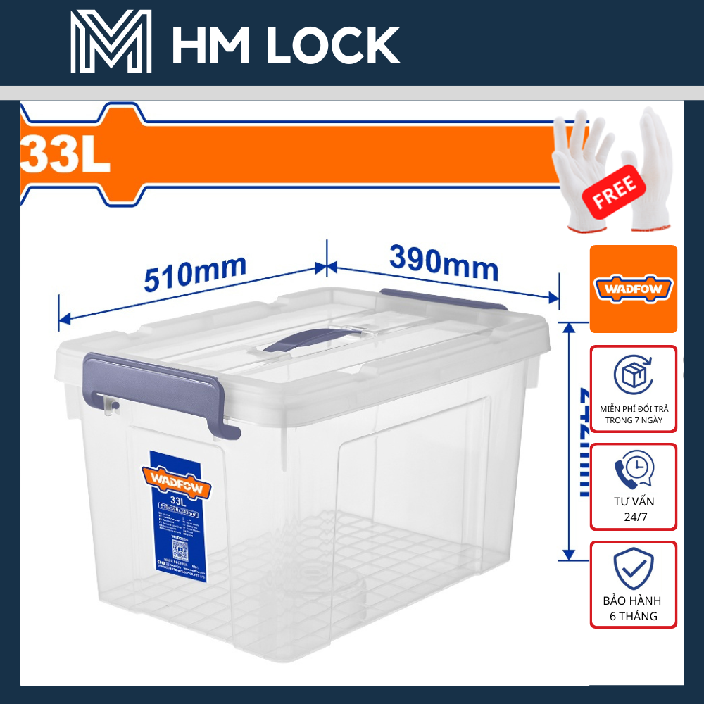 HỘP NHỰA TRỮ KHO TRẮNG TRONG WADFOW 33, 47, 66, 87L - HÀNG CHÍNH HÃNG - WTB2335 - HM LOCK