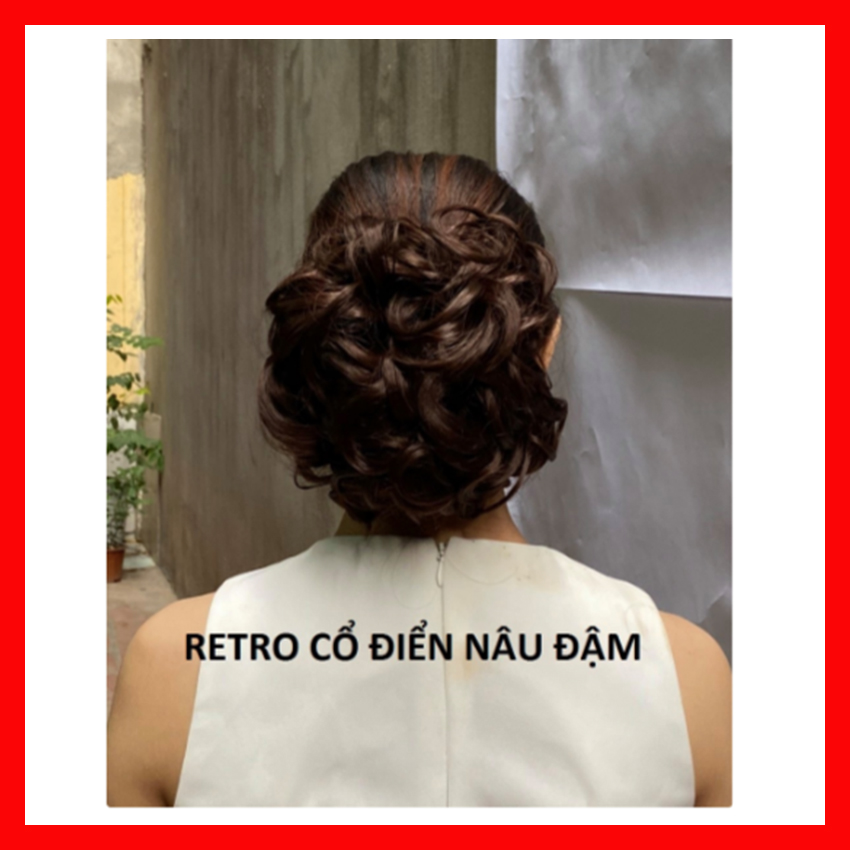 Búi tóc giả nữ trung niên đẹp kiểu retro cổ điển - RETRO
