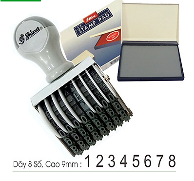 Dấu số xoay tay chấm mực Shiny N-18