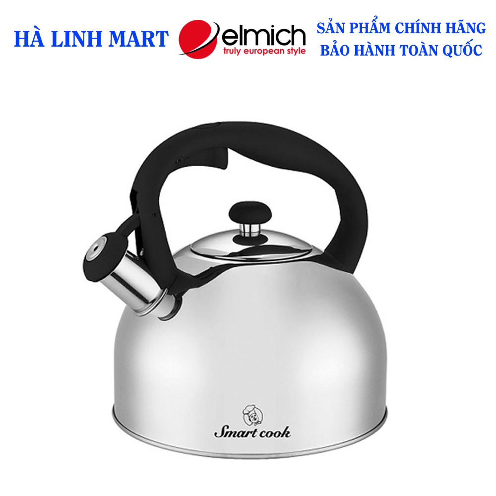 Ấm đun nước inox cao cấp elmich smartcook 2.5l sm3374 - ấm đun nước bếp từ được bảo hành 12 tháng - giá tốt
