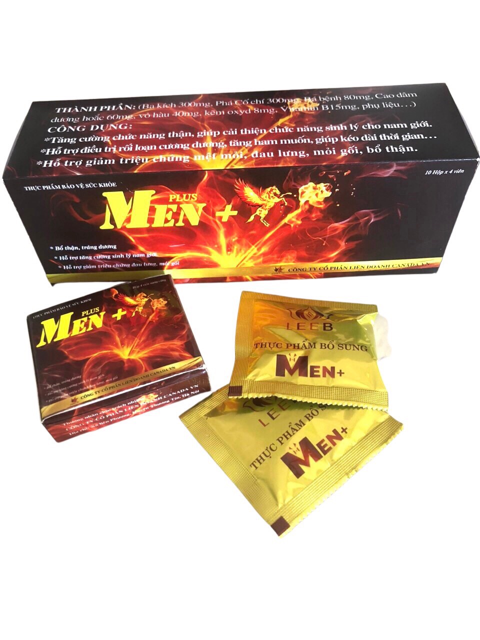 Men plus + (leeb men +, tương tự eva dream), tăng cường sinh lực, hộp lớn 10 hộp nhỏ (4 viên 1 hộp nhỏ)
