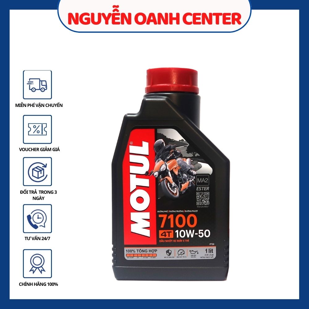 Nhớt tổng hợp cao cấp cho mô tô pkl xe máy motul 7100 4t 10w50 1l