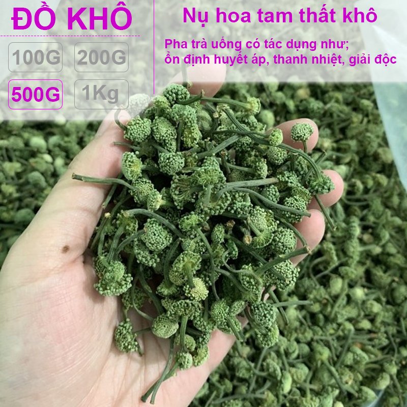 Nụ hoa tam thất khô 100g đến 1kg - hoa tam thất hà giang