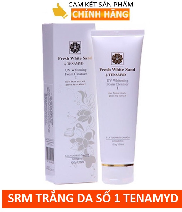 [Nhập khẩu chính hãng] Sữa Rửa Mặt Trắng Da Fresh White Sand Tenamyd UV Whitening Foam Cleanser (Số 1 dành cho da nhờn và da hỗn hợp)