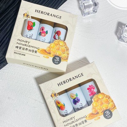 [SIÊU HOT 2021] Set Son Dưỡng HERORANGE 3 Cây Có Màu Giúp Môi Căng Mọng Mịn Màng