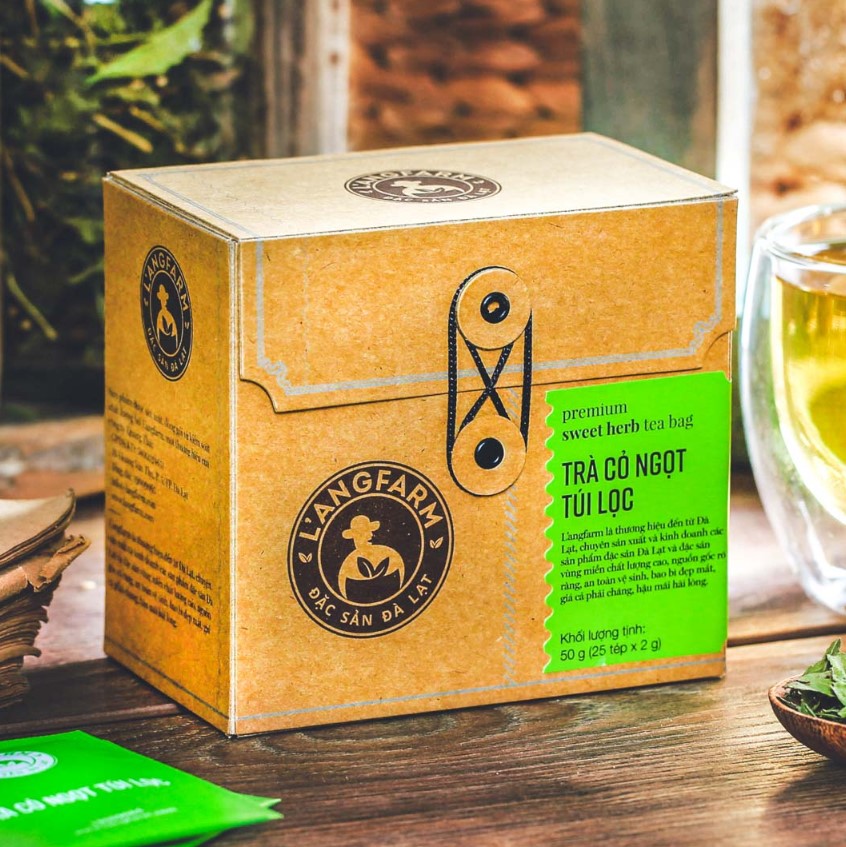 Trà cỏ ngọt Langfarm túi lọc 50G