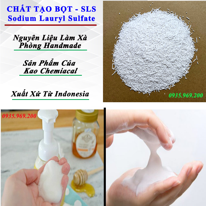 Chất tạo bọt - Sodium Lauryl Sulfate SLS nguyên liệu làm xà phòng Handmade