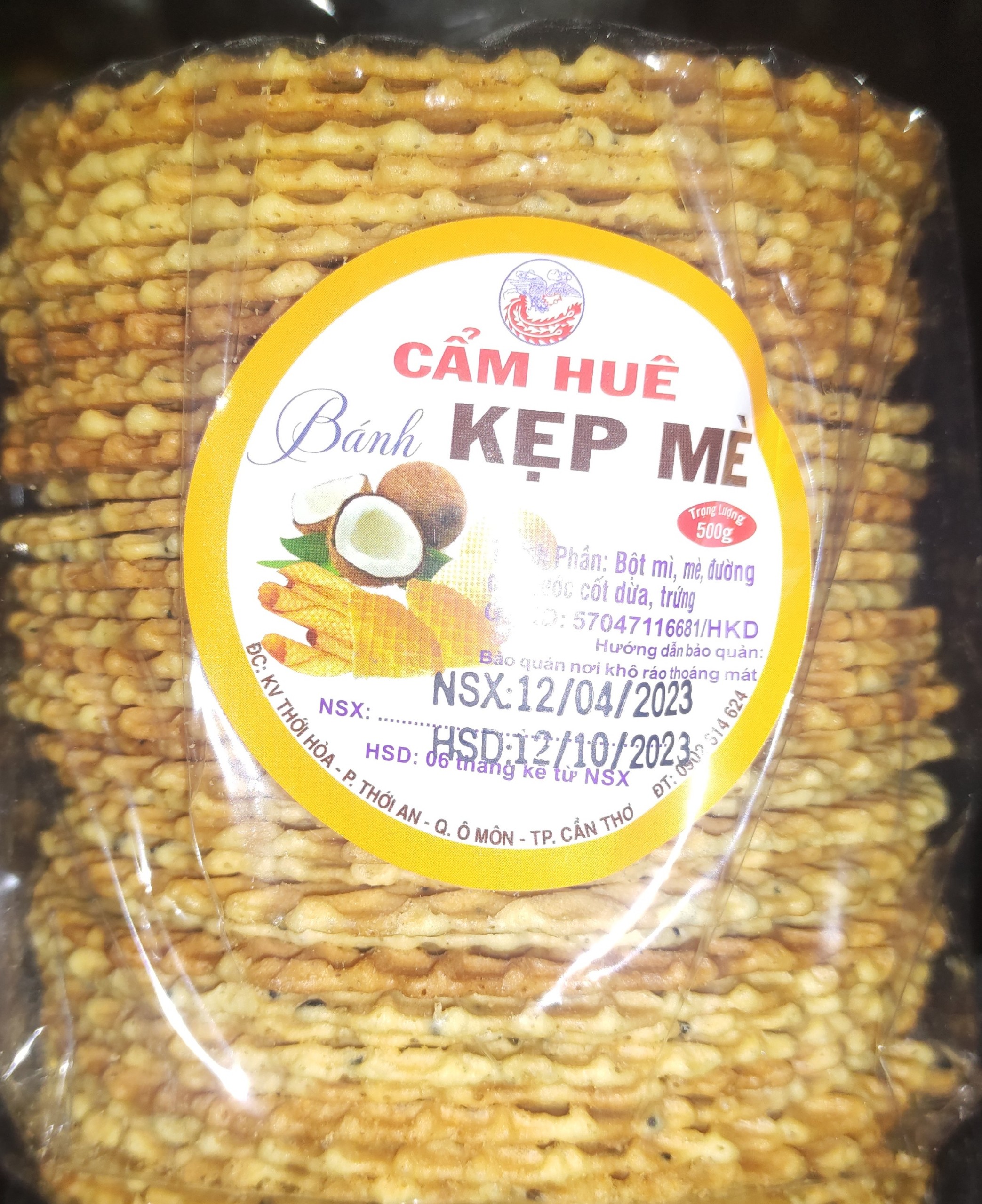 Bánh kẹp mè cẩm huê 500g