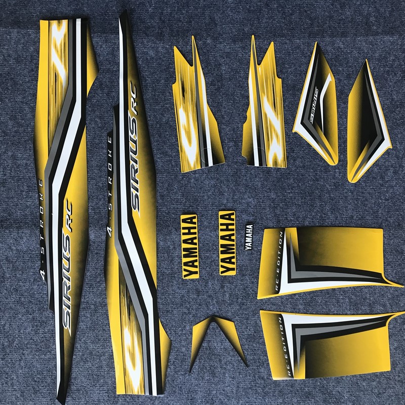 [CHUYÊN TEM SIRIUS] TEM DÁN XE SIRIUS RC 110CC  ĐỜI 2014,2015 3 LỚP CAO CẤP NHƯ ZIN SIÊU CHẤT (MÀU VÀNG)