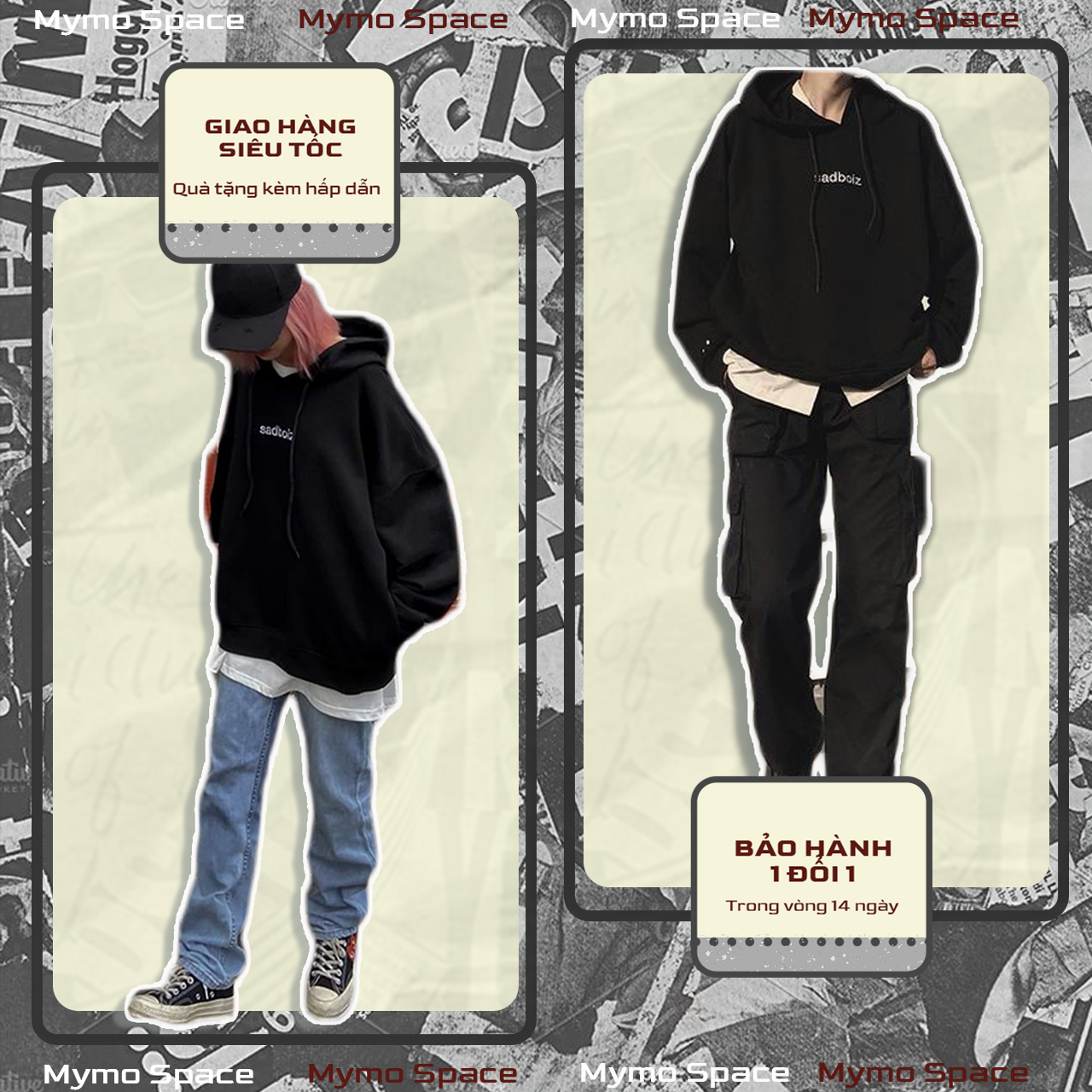 Hoodie sadboiz 100% cotton | tặng giấy thơm - áo khoác nỉ bông