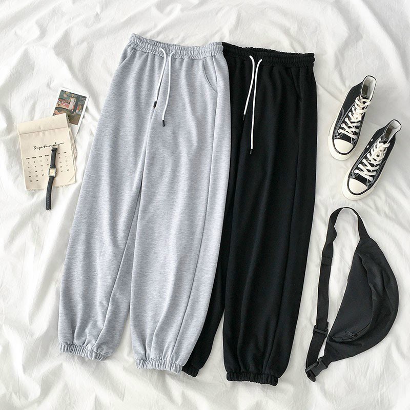 [HCM]Quần nỉ ống BOOM Unisex - Jogger thun trơn cạp chun dáng rộng mặc ở nhà đi ngủ ulzzang HOT