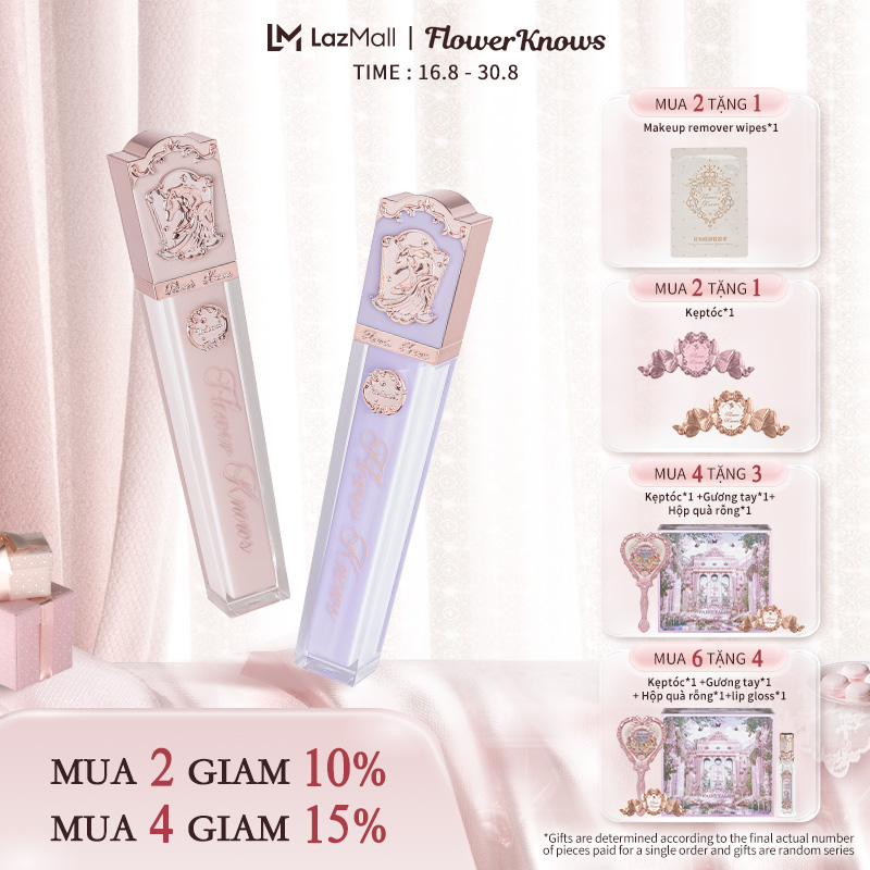 Flower Knows Son Môi Trang Điểm Unicorn Series Crystal Lip Gloss 3.5g
