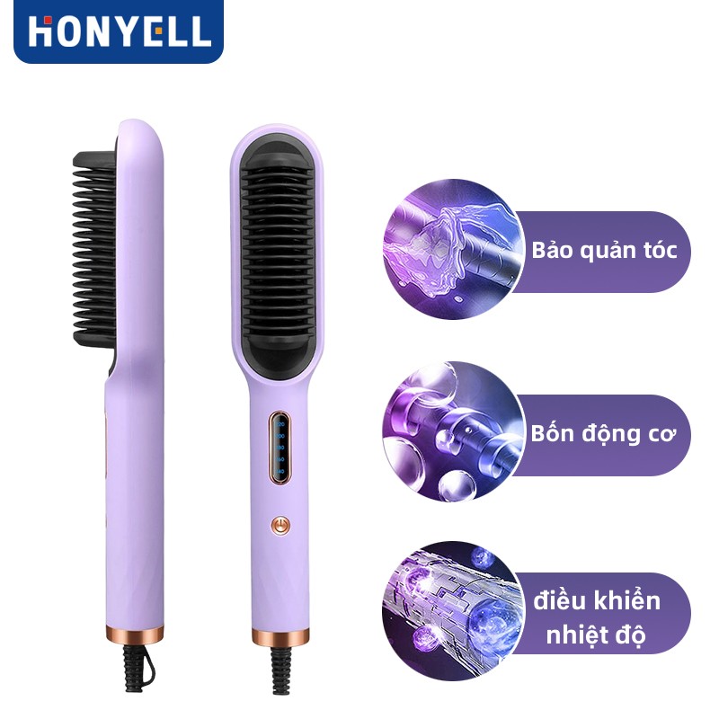 Lược điện chải tóc làm thẳng tóc thay đổi và điều chỉnh nhiệt dùng chải thẳng tóc thích hợp mọi loại tóc