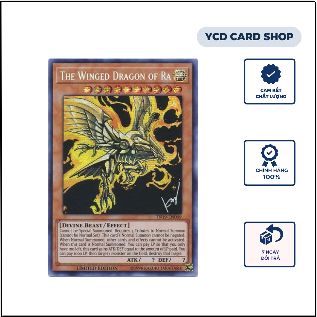 YCD card game Thẻ bài yugioh chính hãng The Winged Dragon Of Ra Prismatic