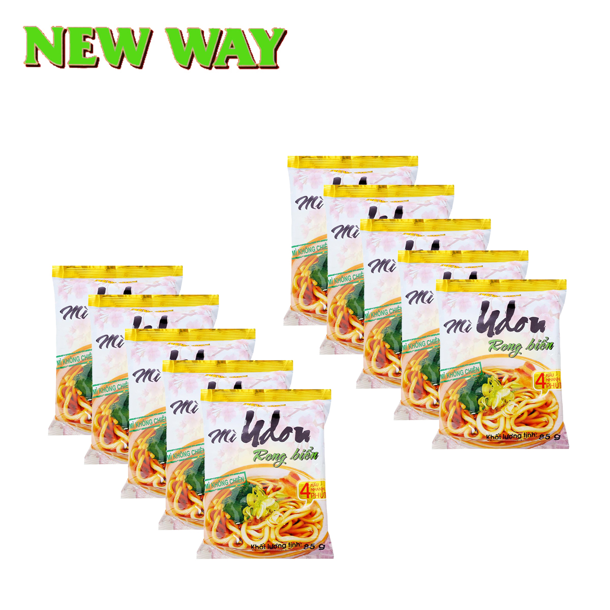 Combo 10 gói mì udon rong biển new way