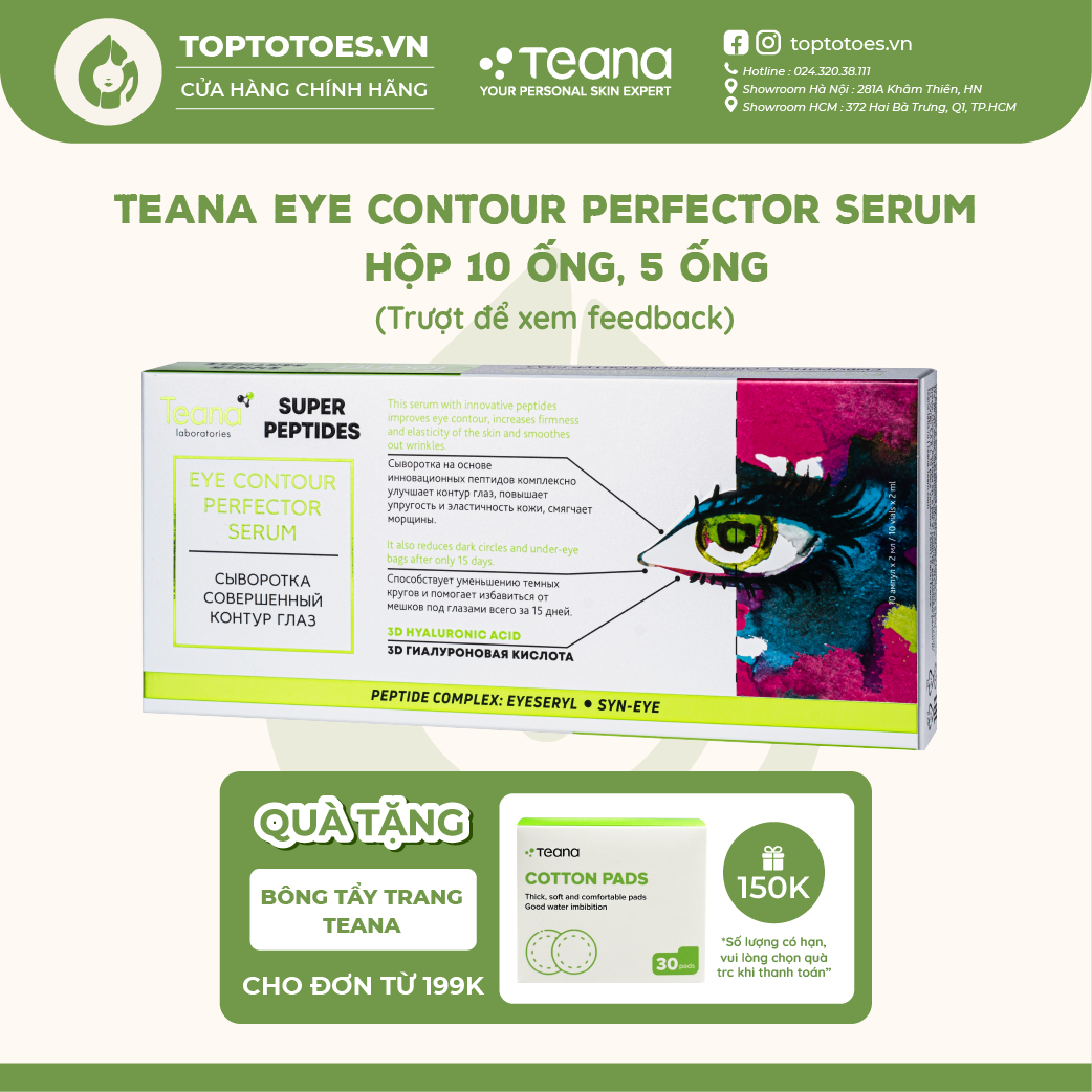 Serum vùng mắt Teana Eye Contour Perfector Serum giảm nhăn, bọng, thâm mắt