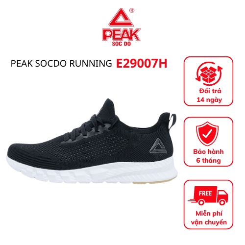 Giày chạy bộ thể thao nam peak sóc đỏ running e29007h