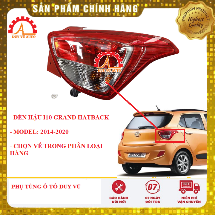 Đèn hậu i10 grand hatback đời 2014, 2015, 2016, 2017, 2018, 2019, 2020 hàng xịn